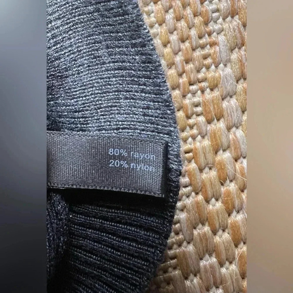 The Limited Women's Black and Grey Fitted Turtleneck Sweater, Size XS - Picture 7 of 8